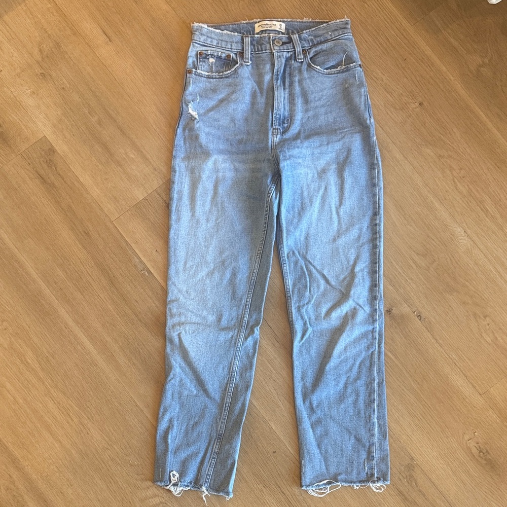 Abercrombie & Fitch Ankle Straight Ultra High Rise